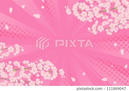 Pop cherry blossom frame background 111869047