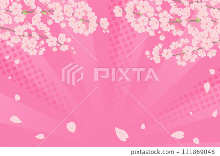 Pop cherry blossom frame background Pop cherry blossom frame background 111869048