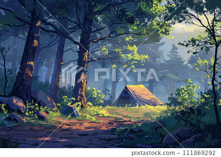 森林裡的小帳篷 111869292
