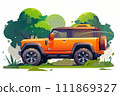 Environmentally friendly vehicle. Generative AI illustration 111869327