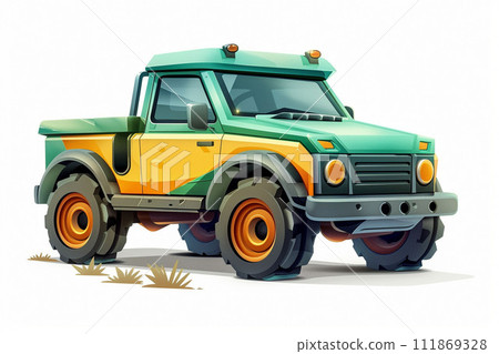 Environmentally friendly vehicle. Generative AI illustration 111869328