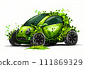 Environmentally friendly vehicle. Generative AI illustration 111869329