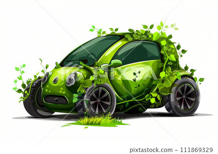 Environmentally friendly vehicle. Generative AI illustration 111869329