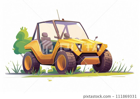 Environmentally friendly vehicle. Generative AI illustration 111869331