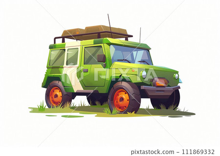 Environmentally friendly vehicle. Generative AI illustration 111869332