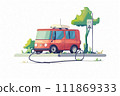 Environmentally friendly vehicle. Generative AI illustration 111869333