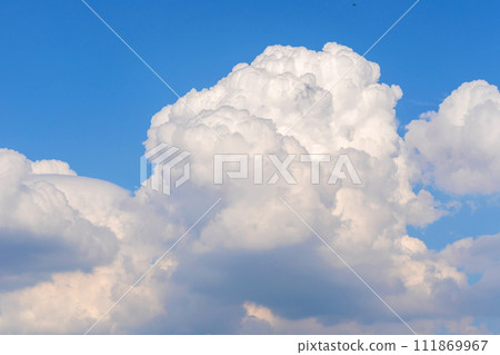Beautiful blue sky background with white cloud. Abstract nature background 111869967