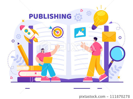 Digital Publishing Content Blog Marketing Writing Vector Illustration for Social Media or Webpage Organization in Flat Cartoon Background Design Digital Publishing Content Blog Marketing Writing Vector Illustration for Social Media or Webpage Organization in Flat Cartoon Background Design 111870278