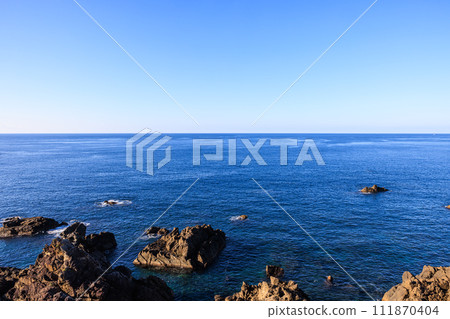 和歌山縣週請參考町縣立江隅海岸公園的晨景 111870404