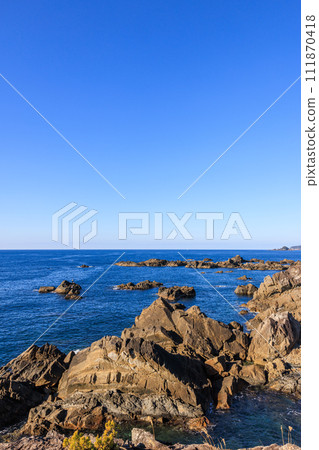 和歌山縣週參見町江鬚崎島的早晨風景 和歌山縣週參見町江鬚崎島的早晨風景 111870418