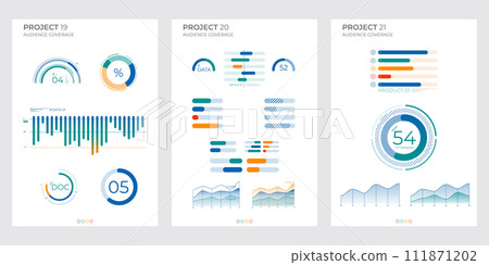 Business charts. Abstract elements business vector illustration. Business charts. Abstract elements business vector illustration. 111871202