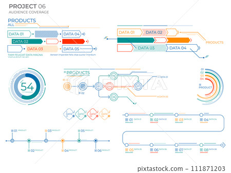 Abstract elements commercial charts. Abstract vector illustration. Abstract elements commercial charts. Abstract vector illustration. 111871203