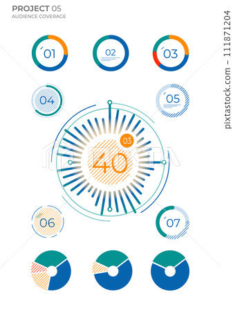 Business charts. Abstract elements business vector illustration. Business charts. Abstract elements business vector illustration. 111871204