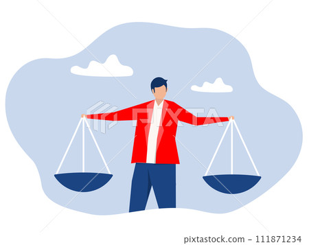 Principles and business ethic to do right things,Business ethics in work and principles. Honesty, trust, responsibility in business.confident businessman leader lift balance ethical scale. Principles and business ethic to do right things,Business ethics in work and principles. Honesty, trust, responsibility in business.confident businessman leader lift balance ethical scale. 111871234