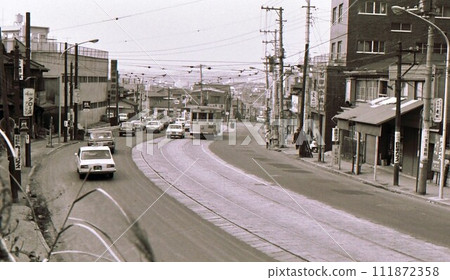 1971, around the time of the abolition of Yokohama City Tram 3, Nogezaka, Yokohama City, Kanagawa Prefecture, documentary photo 111872358