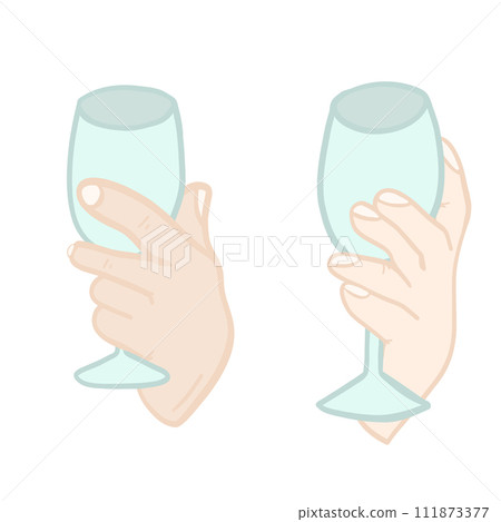 Wine glasses flat design simple set 111873377