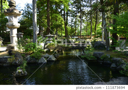 Japanese garden at Takebe Taisha Shrine Japanese garden at Takebe Taisha Shrine 111873694