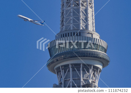 Skytree Tembo Galleria and ANA plane 111874232