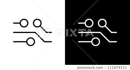 Editable wiring diagram symbol vector icon 111874531