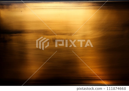 Close-up gold metallic object, abstract background, Generative AI 111874668
