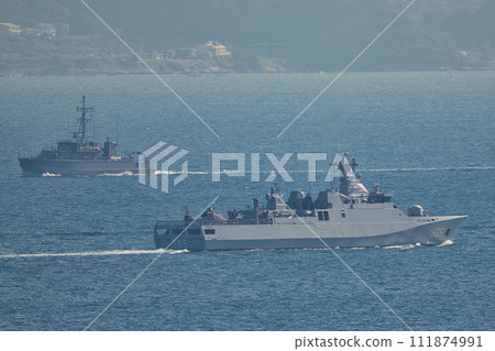 Indonesian Navy “KRI DIPONEGORO 365” and minesweeper 111874991