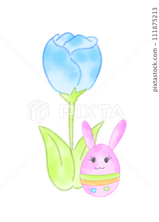 spring tulips and easter eggs spring tulips and easter eggs 111875213