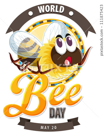 Celebrating World Bee Day Illustration Celebrating World Bee Day Illustration 111875423