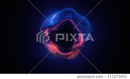 Purple blue liquid energy plasma futuristic magic round ball sphere. Abstract background 111875652