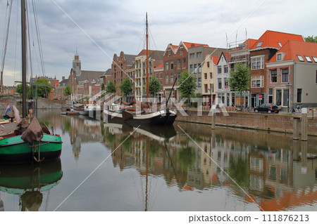 Cityscape along the canal of Rotterdam, the central city of South Holland, the Netherlands in Western Europe Cityscape along the canal of Rotterdam, the central city of South Holland, the Netherlands in Western Europe 111876213