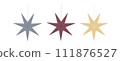 Christmas Star decoration for winter holidays in europe.Vector illustration 111876527