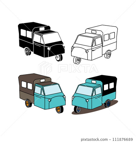 3 wheel motorized rickshaw icon 3 wheel motorized rickshaw icon 111876689
