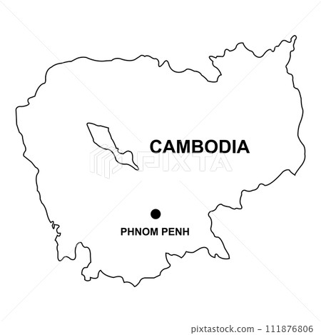 Cambodia country map icon Cambodia country map icon 111876806