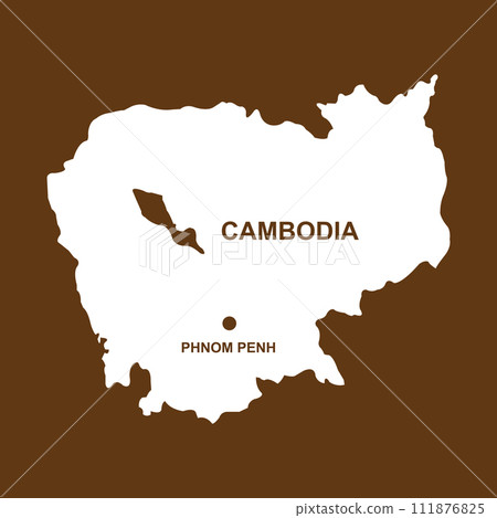 Cambodia country map icon 111876825