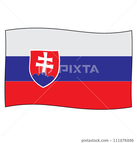 Slovakia state flag icon 111876886