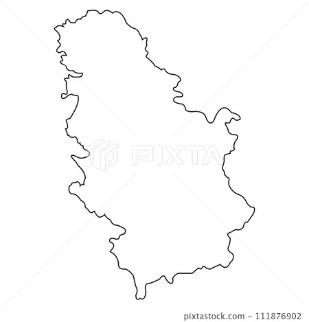 Serbia country map icon Serbia country map icon 111876902