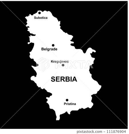 Serbia country map icon 111876904