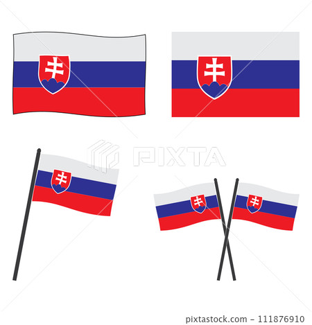 Slovakia state flag icon Slovakia state flag icon 111876910