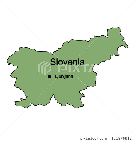 Slovenia country map icon 111876912