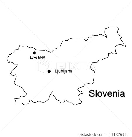 Slovenia country map icon 111876913