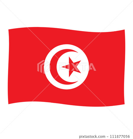Tunisian country flag Tunisian country flag 111877056
