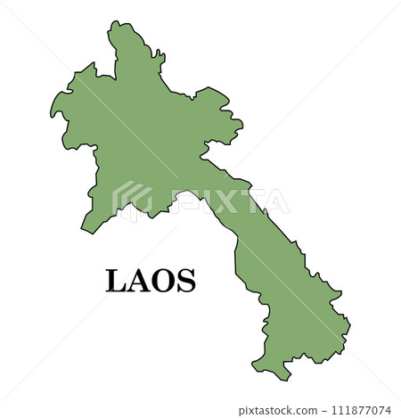 Laos country map icon Laos country map icon 111877074