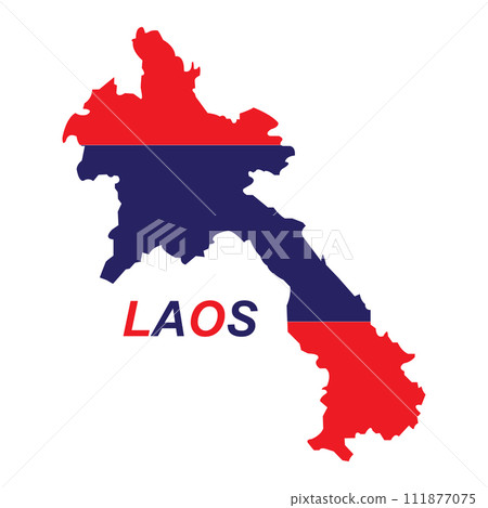 Laos country map icon 111877075