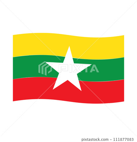 Myanmar flag logo Myanmar flag logo 111877083