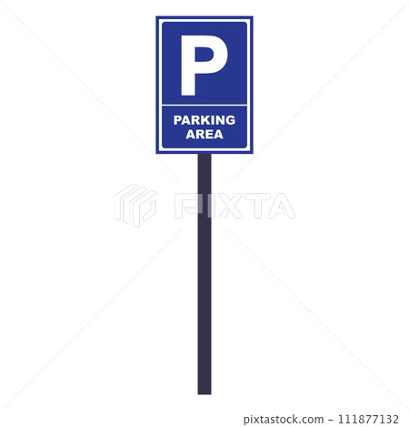 Parking area traffic sign icon Parking area traffic sign icon 111877132
