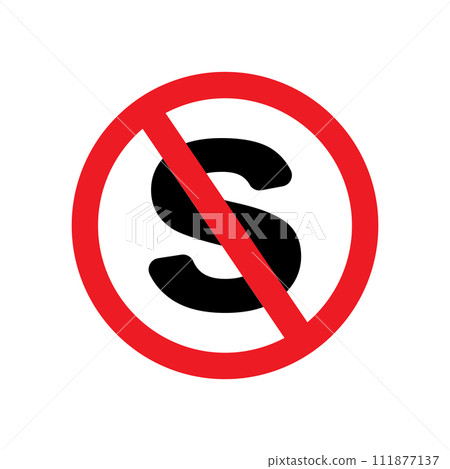 No stop traffic sign icon No stop traffic sign icon 111877137