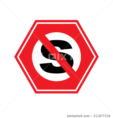 No stop traffic sign icon No stop traffic sign icon 111877138