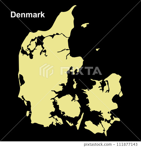 Map of denmark ikon 111877143