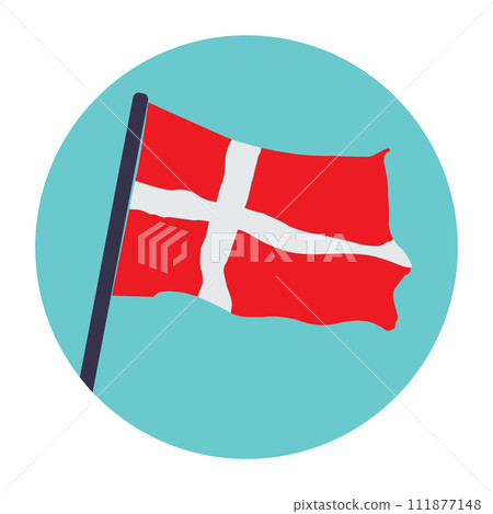 Danish flag icon 111877148