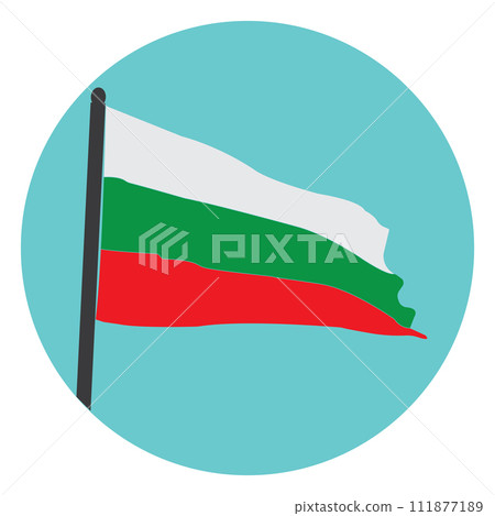 Bulgarian flag icon 111877189