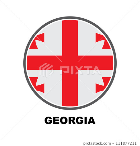 Georgia flag logo Georgia flag logo 111877211